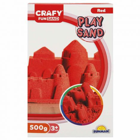 Nisip senzorial modelabil Fun Sand 500 gr culoare Rosu CRAFY CFS00002234 - imagine 8